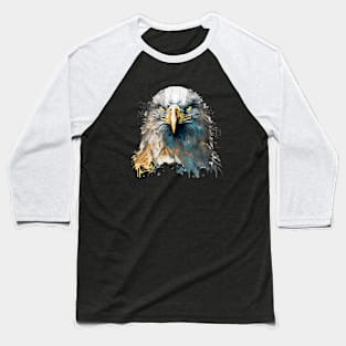 Eagle Portrait Animal Painting Wildlife Outdoors Adventure Baseball T-Shirt